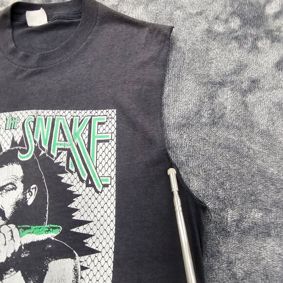 Vintage Jake the Snake DDT Mens Medium sleeveless T-Shirt WWF Wrestling - Picture 5 of 16